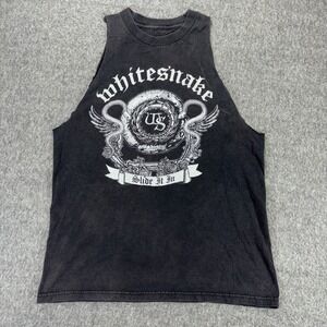 Whitesnake Shirt Mens‎ Large 2009 World Tour Slide It In Cut Off Tank Top Rock
